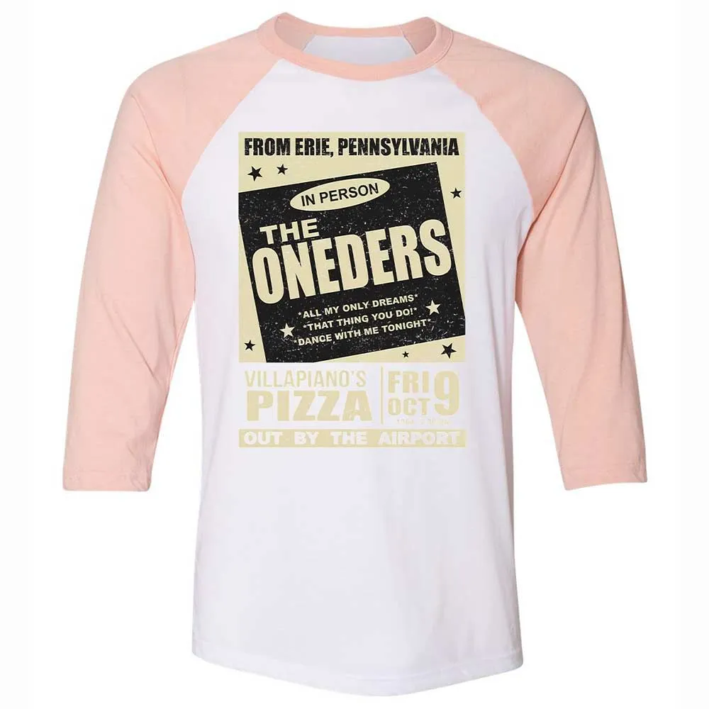 Unisex 3/4 Baseball Tee - JK4TA9YA - White/Heather Peach - 5