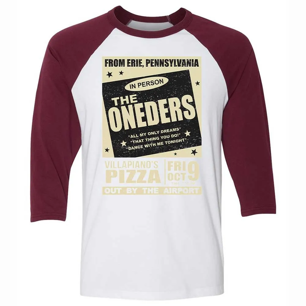 Unisex 3/4 Baseball Tee - JK4TA9YA - White/Maroon - 7