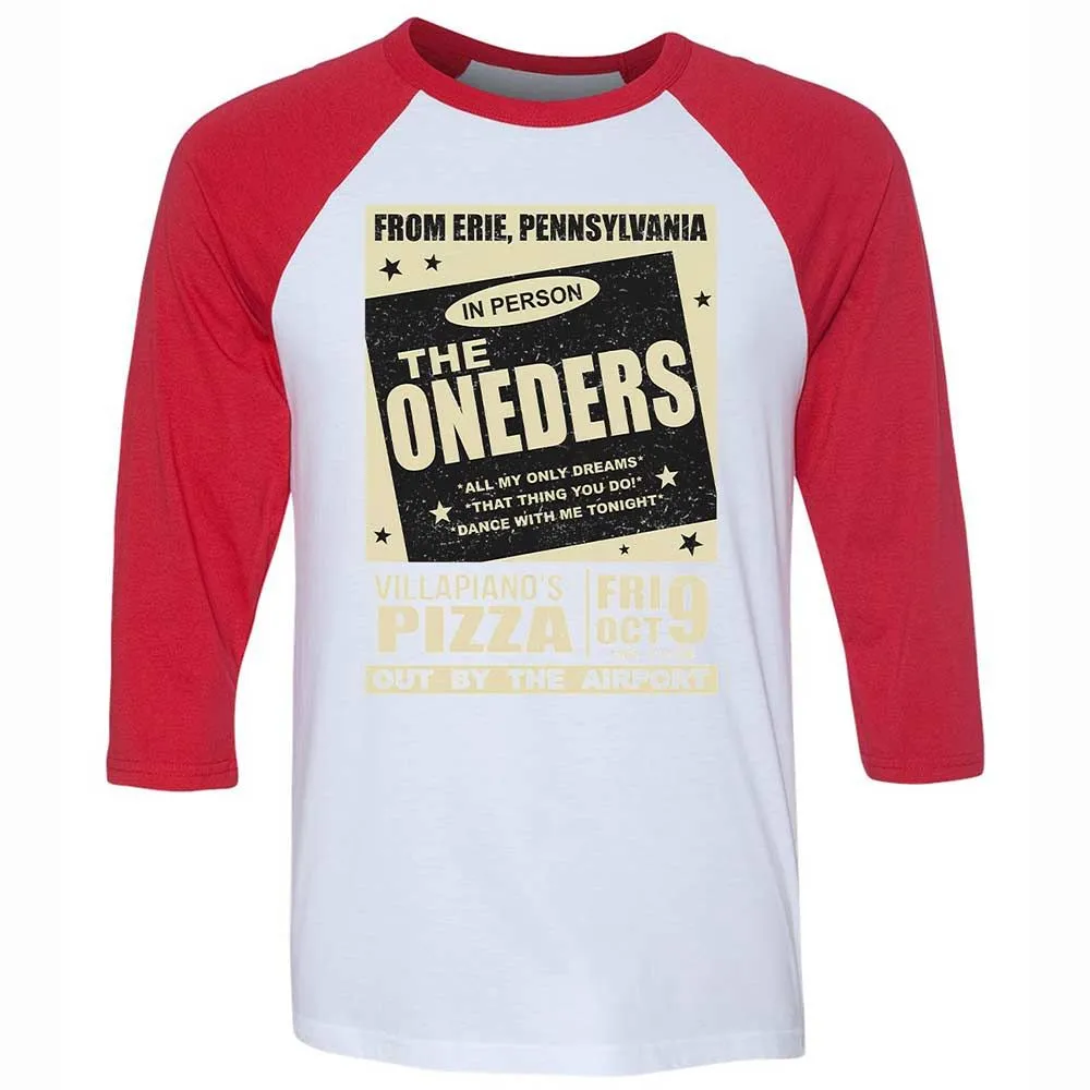 Unisex 3/4 Baseball Tee - JK4TA9YA - White/Red - 9