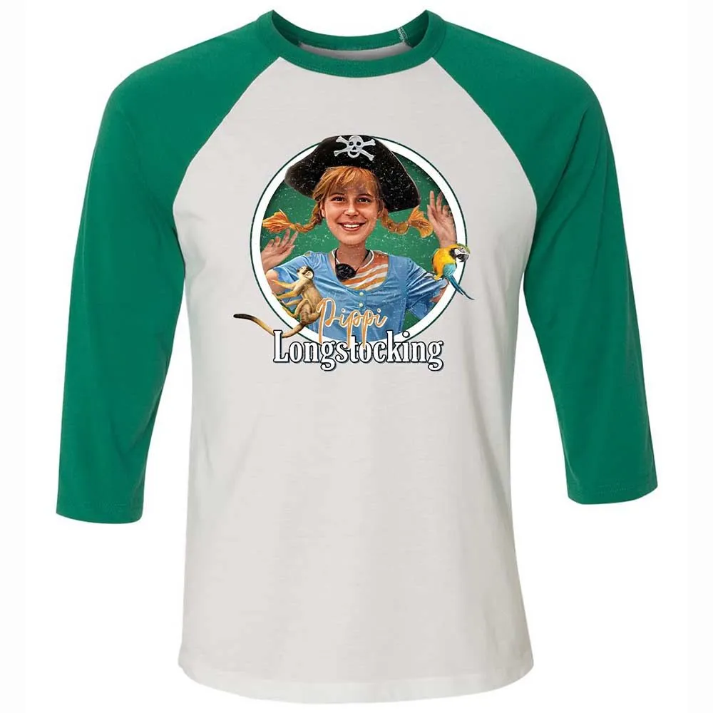 Unisex 3/4 Baseball Tee - 2JNL29P3 - White/Kelly - 6
