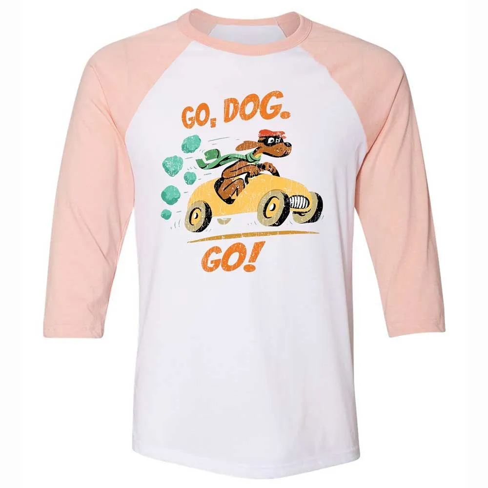 Unisex 3/4 Baseball Tee - YDWBASAX - White/Heather Peach - 5