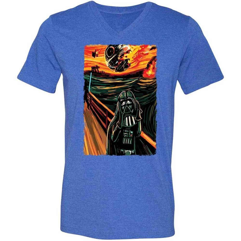 Unisex V-Neck T-Shirt - ELXAMP82 - Heather True Royal - 5