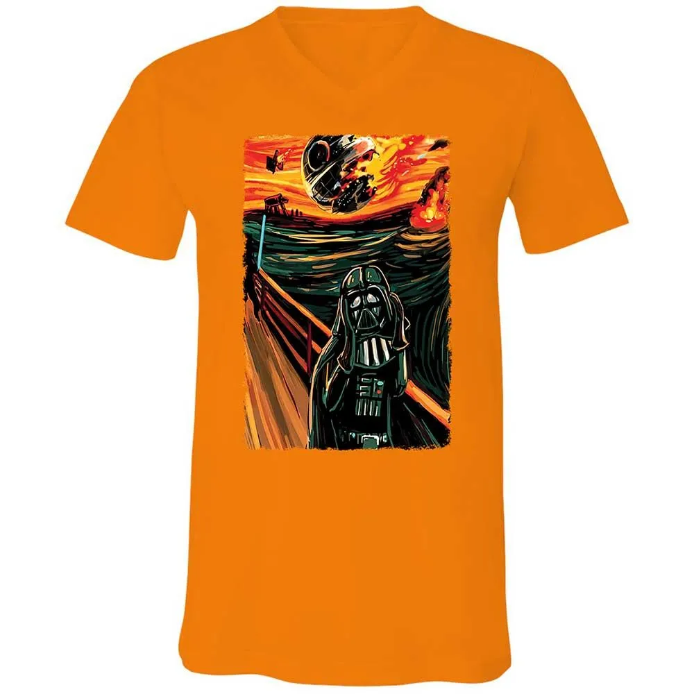 Unisex V-Neck T-Shirt - ELXAMP82 - Orange - 12