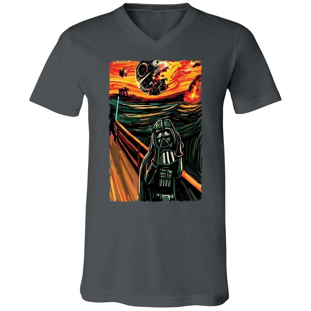 Unisex V-Neck T-Shirt - ELXAMP82 - Asphalt - 13