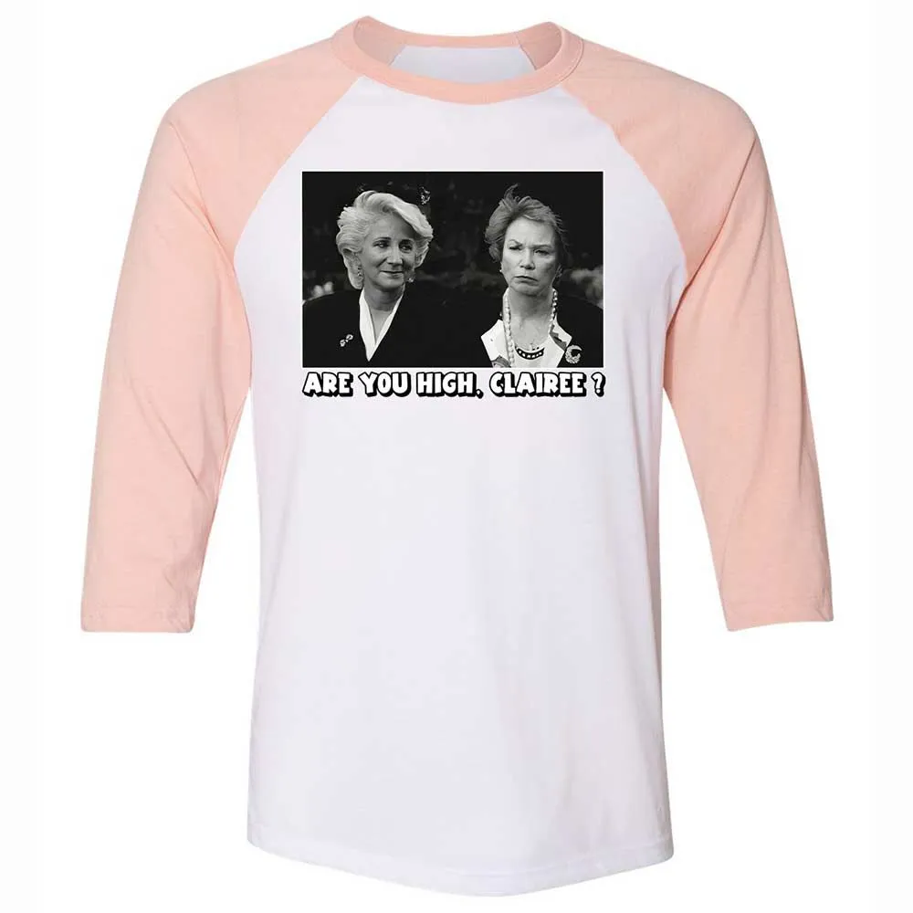 Unisex 3/4 Baseball Tee - TL778VGM - White/Heather Peach - 5
