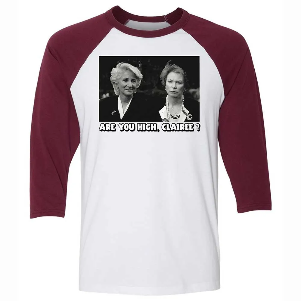 Unisex 3/4 Baseball Tee - TL778VGM - White/Maroon - 7