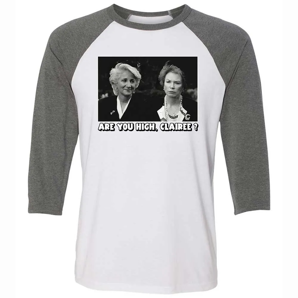 Unisex 3/4 Baseball Tee - TL778VGM - White/Deep Heather - 11