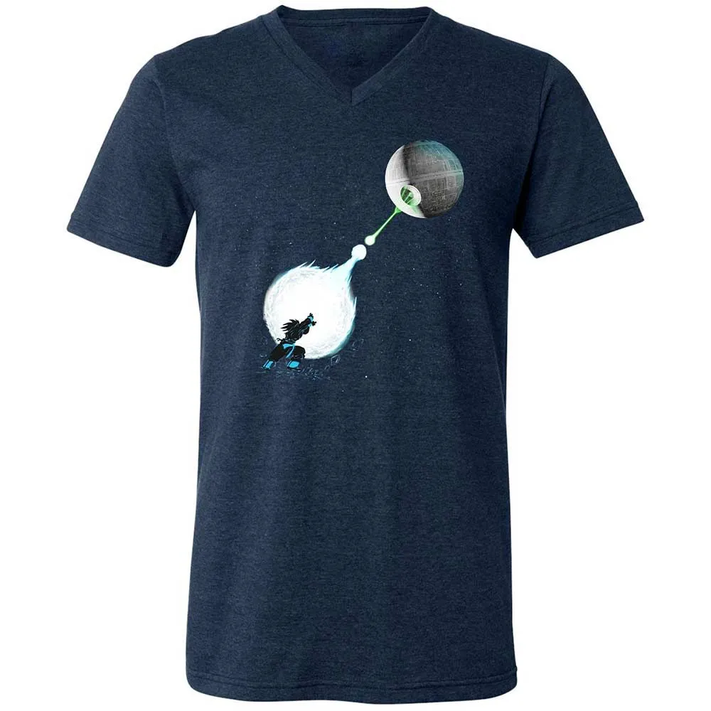 Unisex V-Neck T-Shirt - WGPG4BTU - Heather Navy - 3