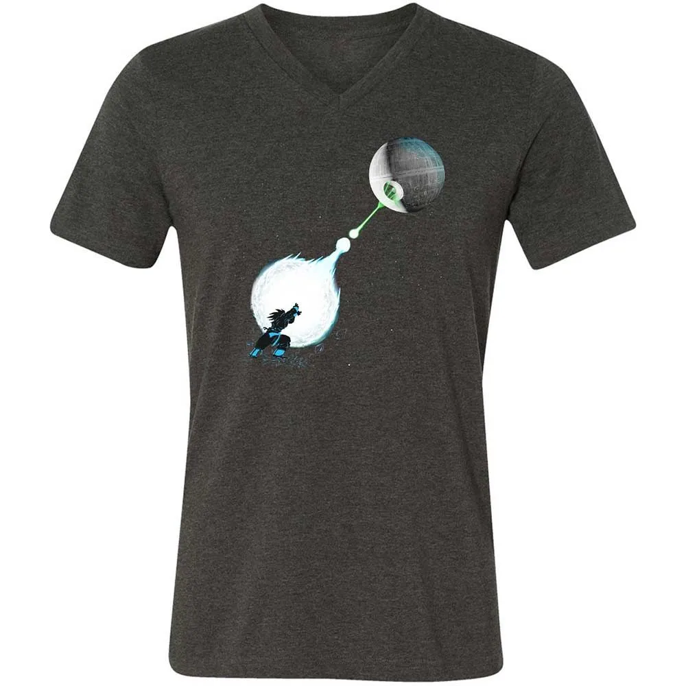 Unisex V-Neck T-Shirt - WGPG4BTU - Dark Grey Heather - 9