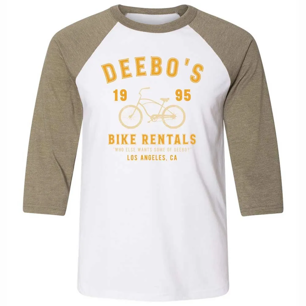 Unisex 3/4 Baseball Tee - K4M7YJ67 - White/Heather Olive - 4
