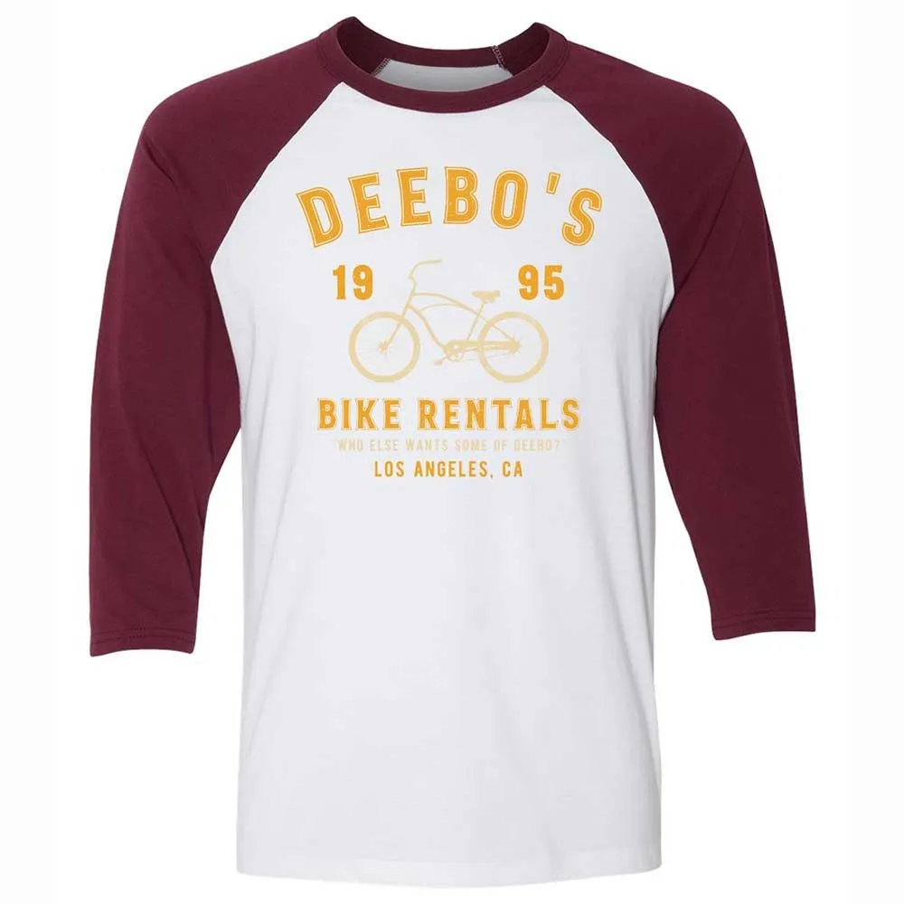 Unisex 3/4 Baseball Tee - K4M7YJ67 - White/Maroon - 7