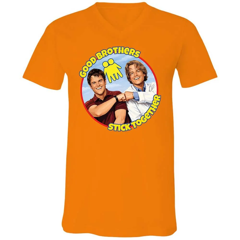 Unisex V-Neck T-Shirt - 9YXV6ECJ - Orange - 12