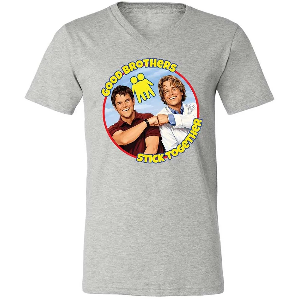Unisex V-Neck T-Shirt - 9YXV6ECJ - Athletic Heather - 15