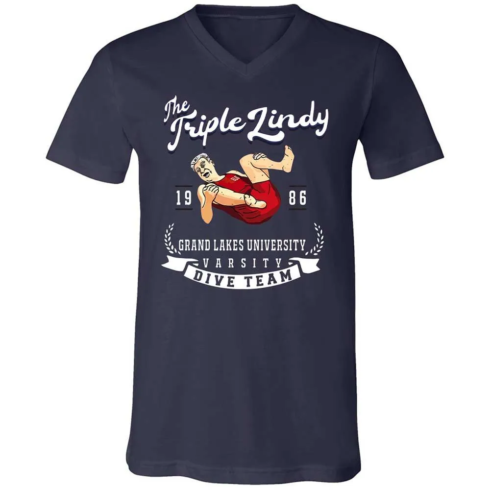 Unisex V-Neck T-Shirt - 1HWJC22T - Navy - 2