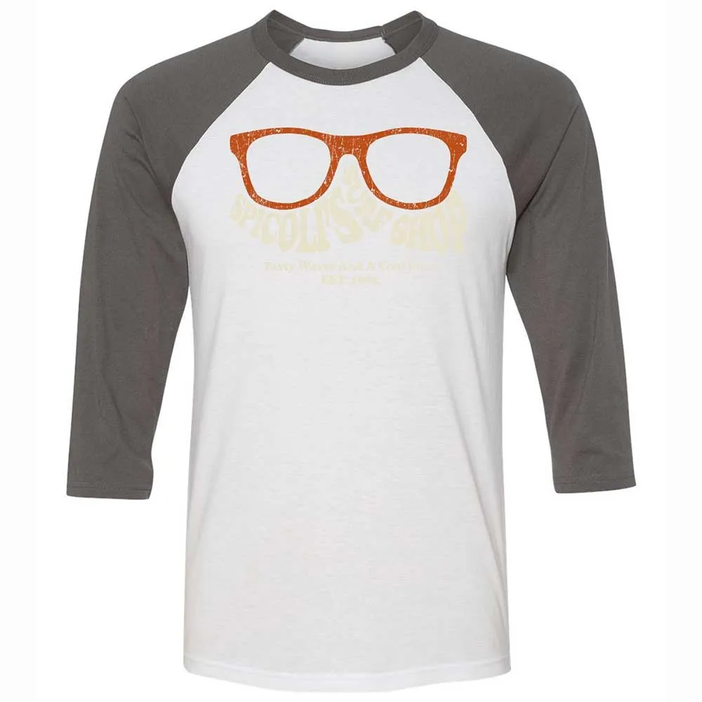 Unisex 3/4 Baseball Tee - BZ8E8H8B - White/Asphalt - 2