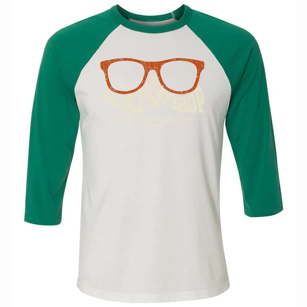 Unisex 3/4 Baseball Tee - BZ8E8H8B - White/Kelly - 6