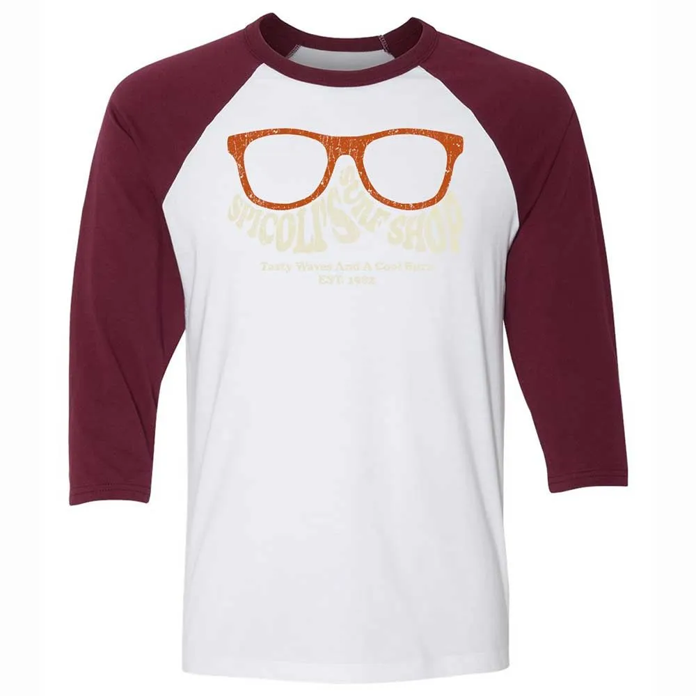 Unisex 3/4 Baseball Tee - BZ8E8H8B - White/Maroon - 7