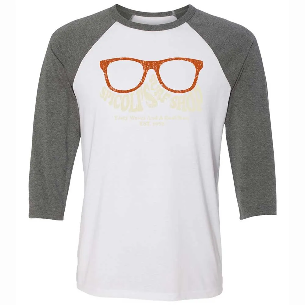 Unisex 3/4 Baseball Tee - BZ8E8H8B - White/Deep Heather - 11