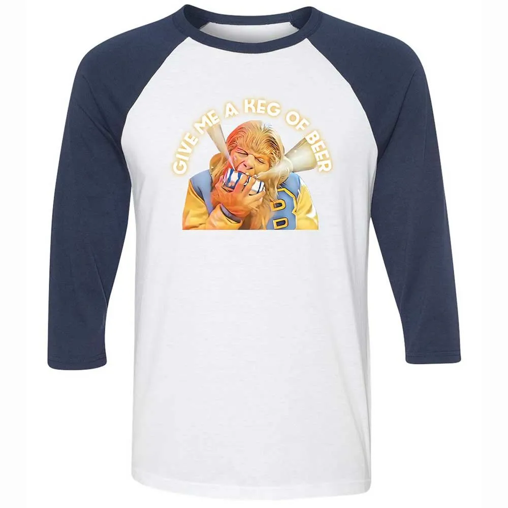 Unisex 3/4 Baseball Tee - 7QNHJRJL - White/Navy - 8