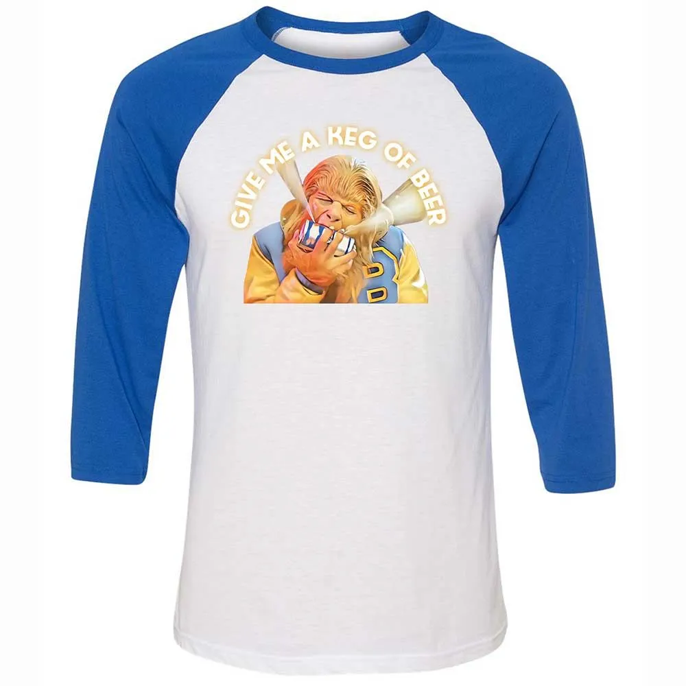 Unisex 3/4 Baseball Tee - 7QNHJRJL - White/True Royal - 10
