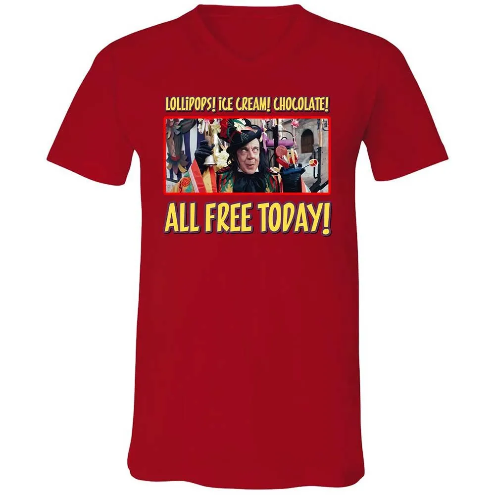 Unisex V-Neck T-Shirt - C9KGVAYU - Red - 6