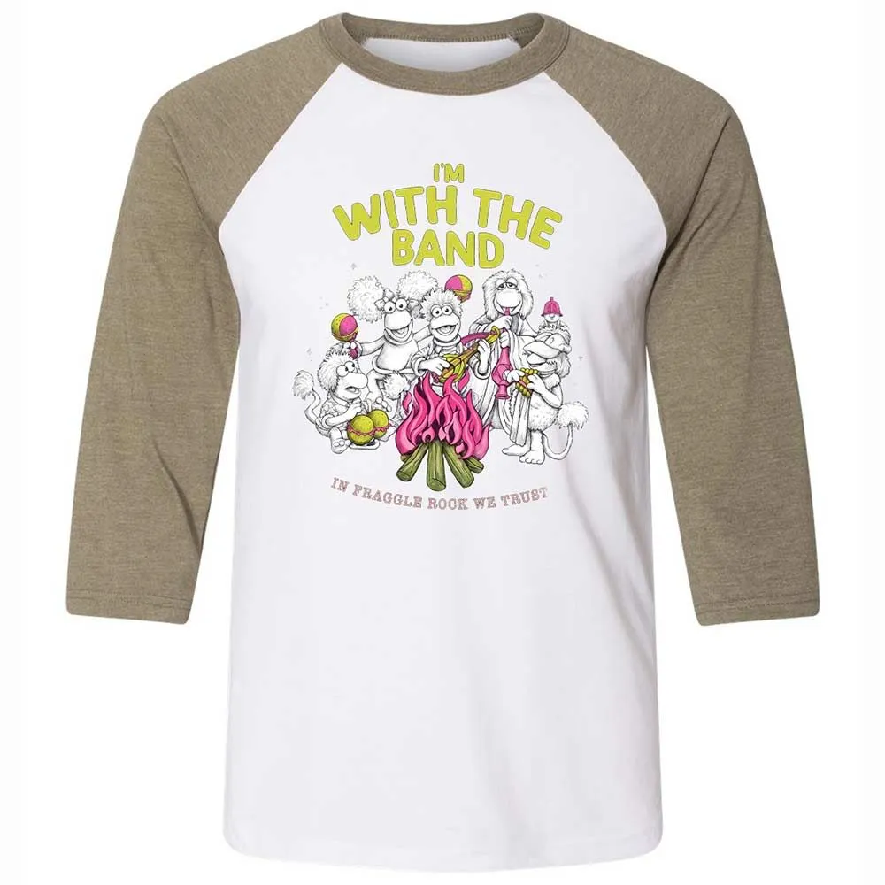 Unisex 3/4 Baseball Tee - ZYRFWWHU - White/Heather Olive - 4