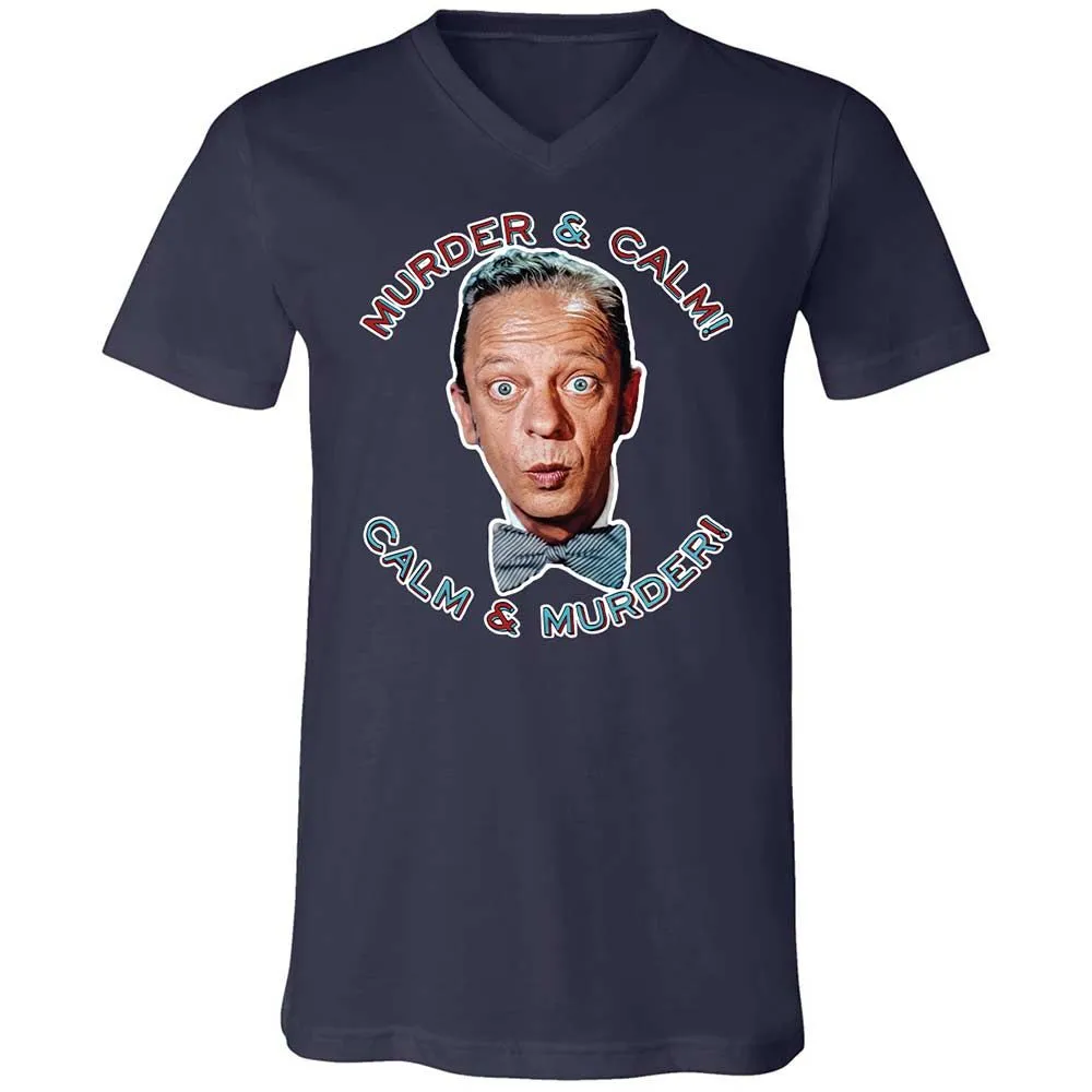Unisex V-Neck T-Shirt - UQ26UN89 - Navy - 2