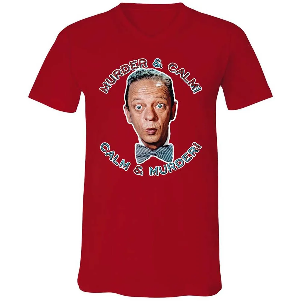 Unisex V-Neck T-Shirt - UQ26UN89 - Red - 6