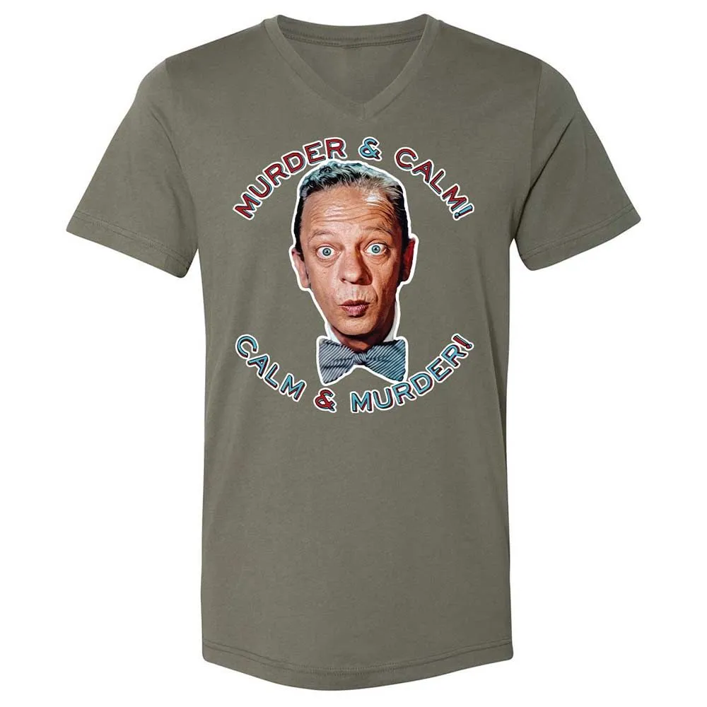 Unisex V-Neck T-Shirt - UQ26UN89 - Military Green - 11