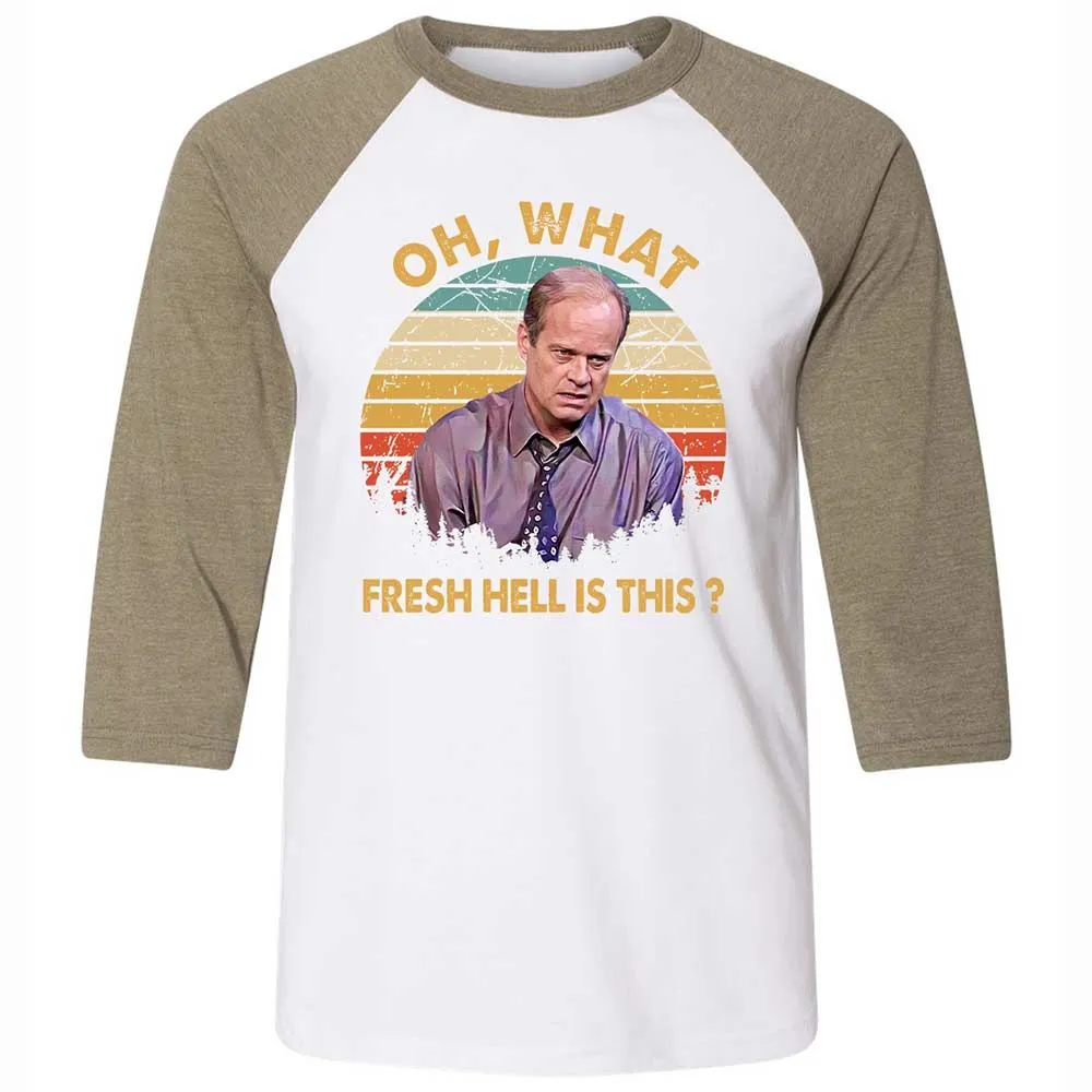Oh What Fresh Hell Is This - White/Heather Olive - 4