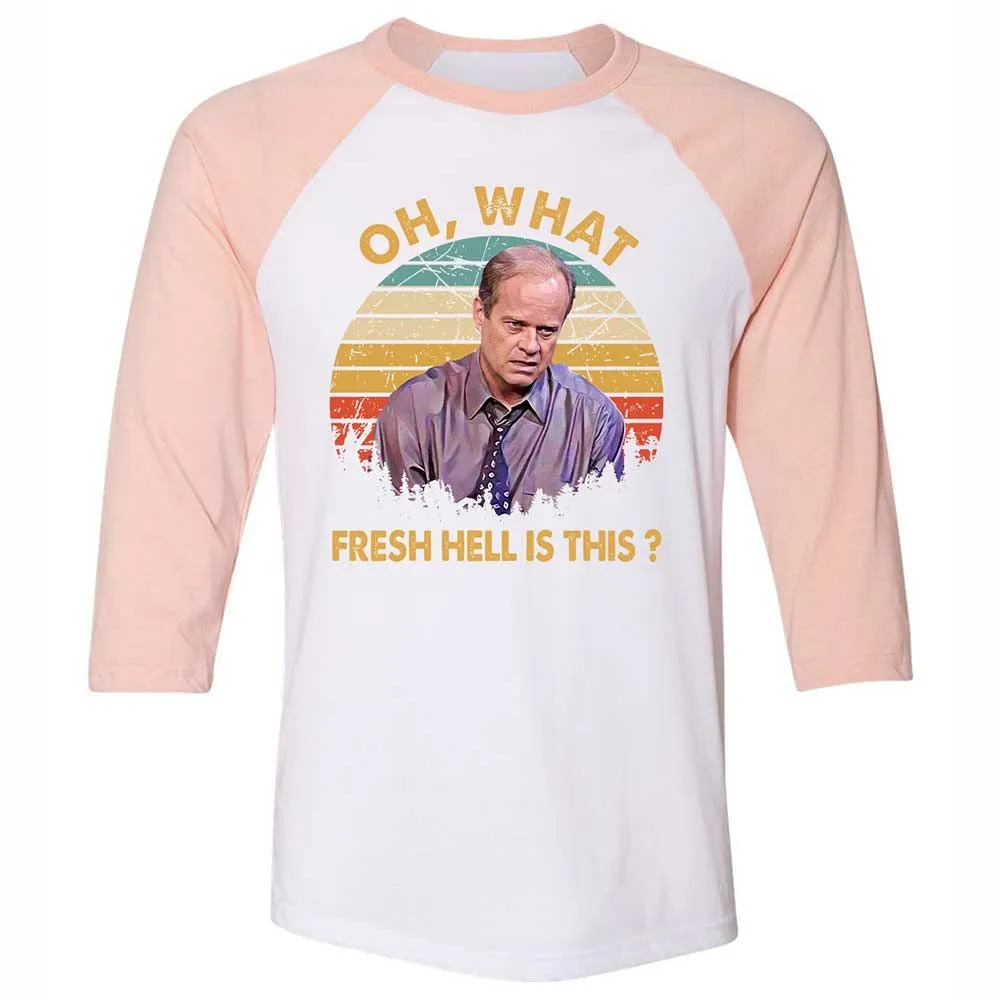 Oh What Fresh Hell Is This - White/Heather Peach - 5