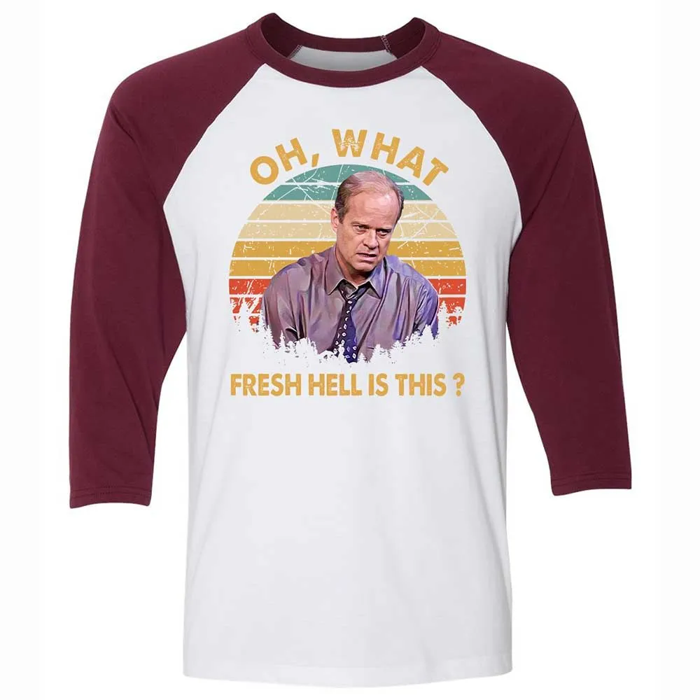 Oh What Fresh Hell Is This - White/Maroon - 7