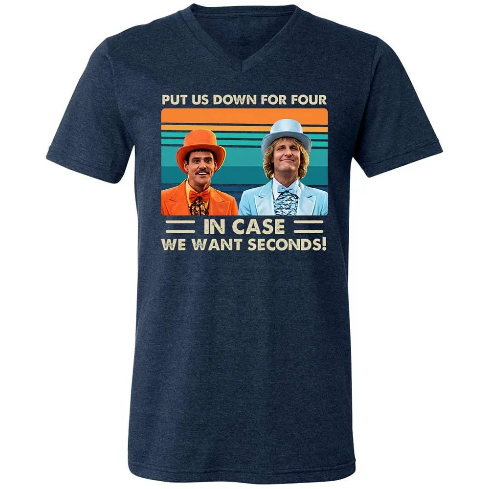 Unisex V-Neck T-Shirt - ARH4ME5V - Heather Navy - 3