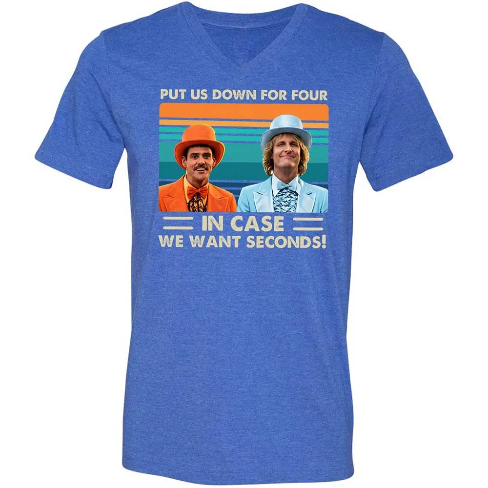 Unisex V-Neck T-Shirt - ARH4ME5V - Heather True Royal - 5