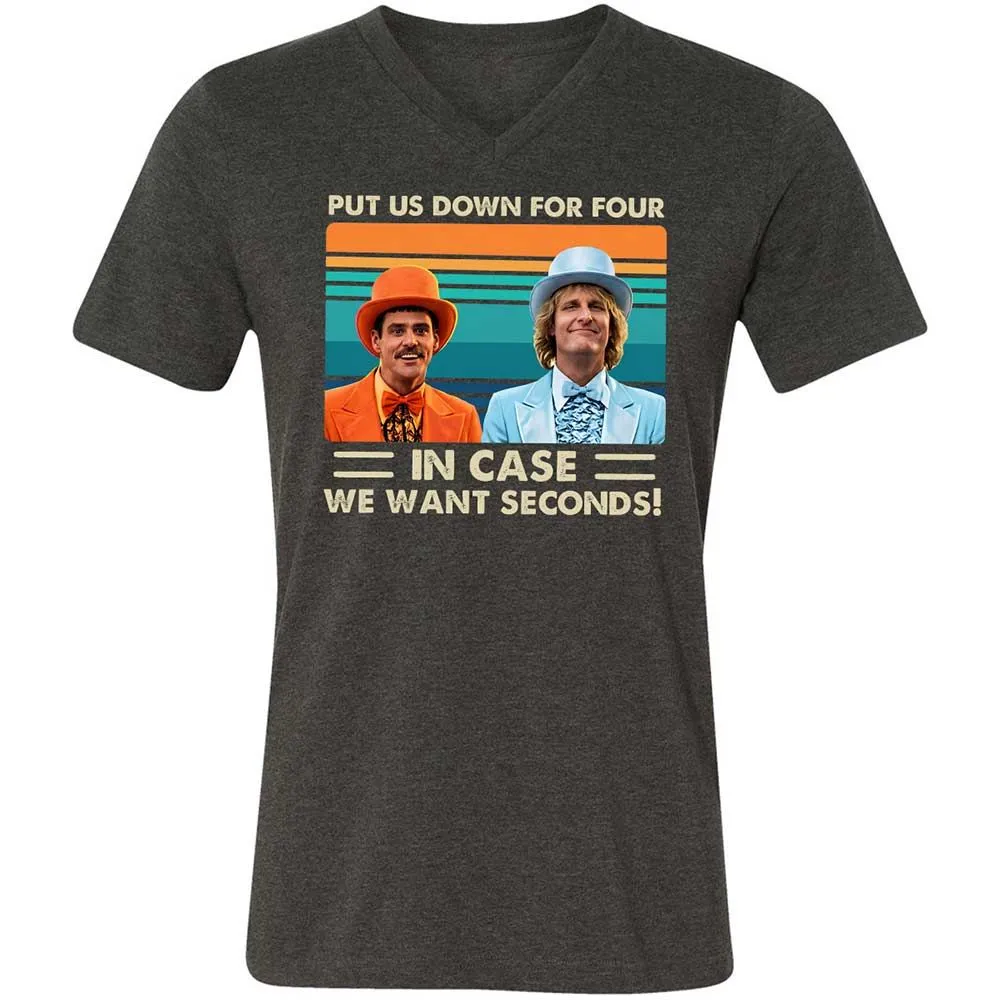 Unisex V-Neck T-Shirt - ARH4ME5V - Dark Grey Heather - 9