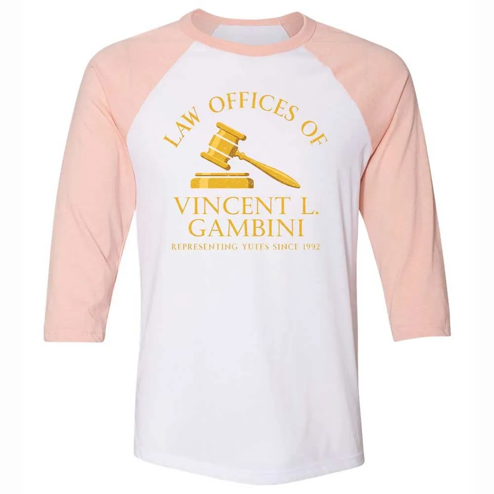 Unisex 3/4 Baseball Tee - KKH6J5LP - White/Heather Peach - 5