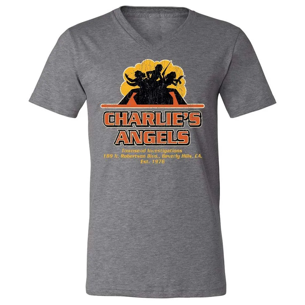 Unisex V-Neck T-Shirt - LRLC1GB7 - Deep Heather - 14