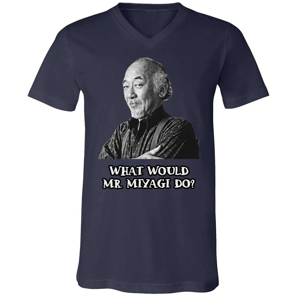 Unisex V-Neck T-Shirt - UKRZ7AXC - Navy - 2