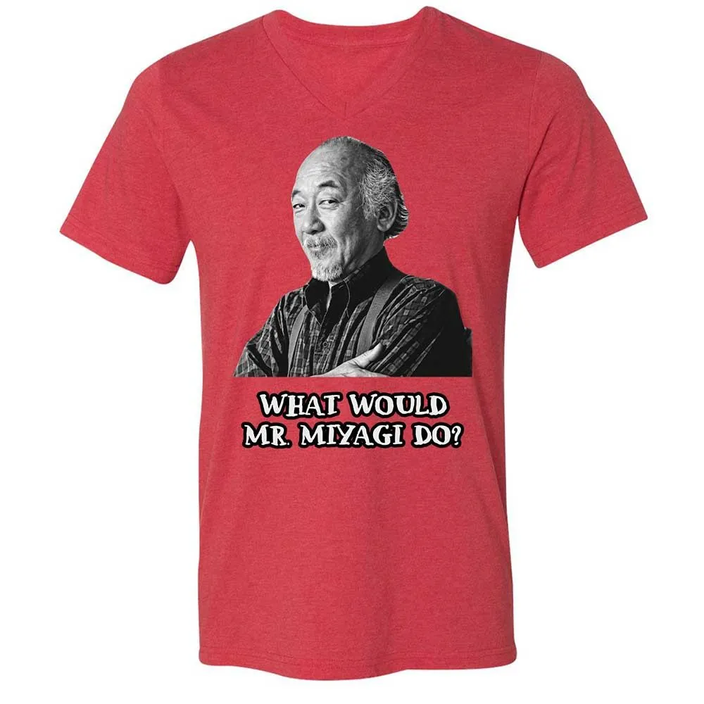 Unisex V-Neck T-Shirt - UKRZ7AXC - Heather Red - 7