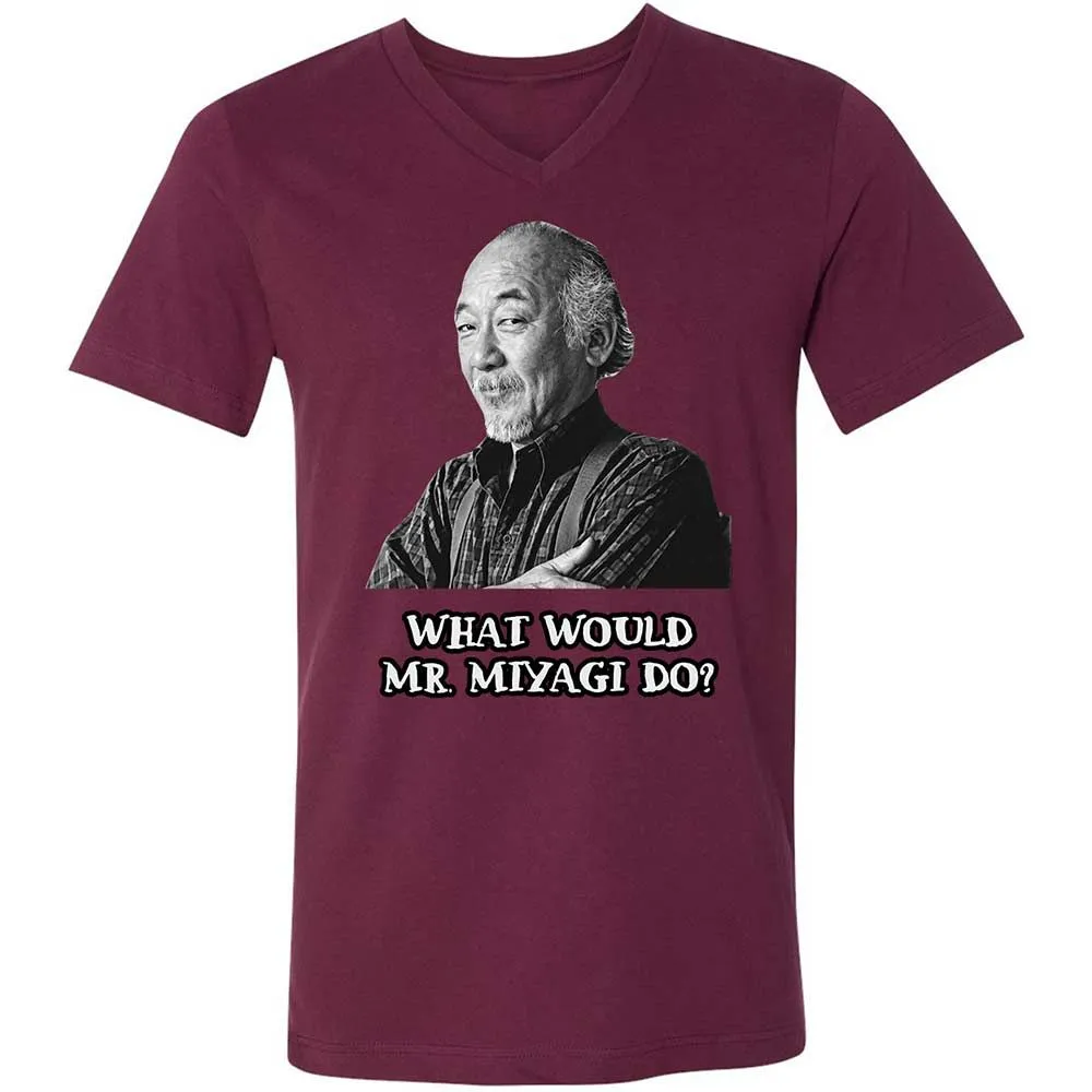 Unisex V-Neck T-Shirt - UKRZ7AXC - Maroon - 8