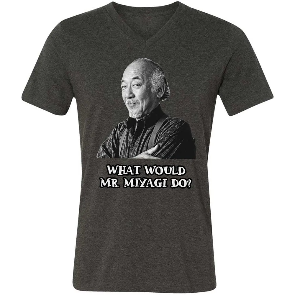 Unisex V-Neck T-Shirt - UKRZ7AXC - Dark Grey Heather - 9