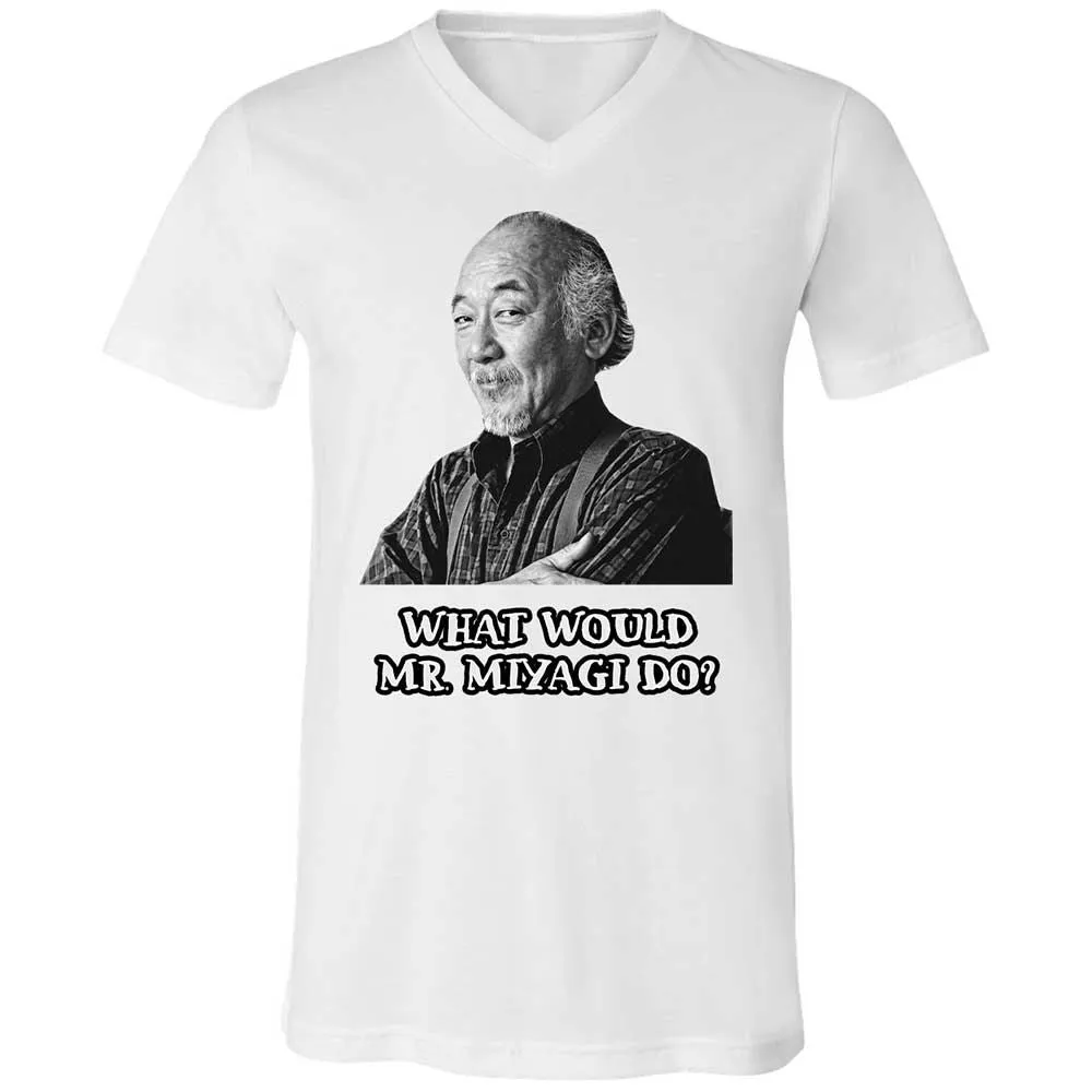 Unisex V-Neck T-Shirt - UKRZ7AXC - White - 16