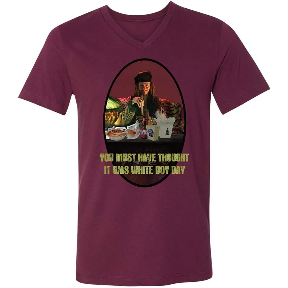 Unisex V-Neck T-Shirt - KWL4XA13 - Maroon - 8