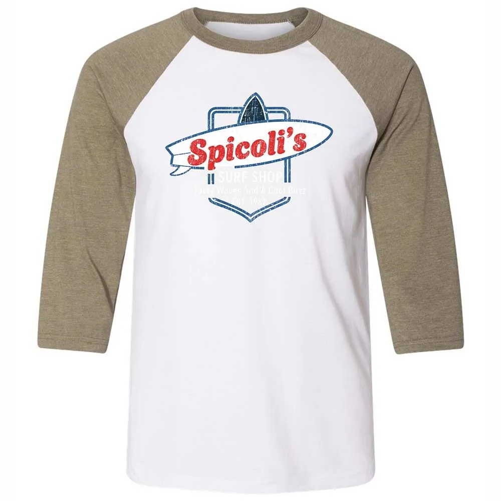 Unisex 3/4 Baseball Tee - SKS4PZQK - White/Heather Olive - 4