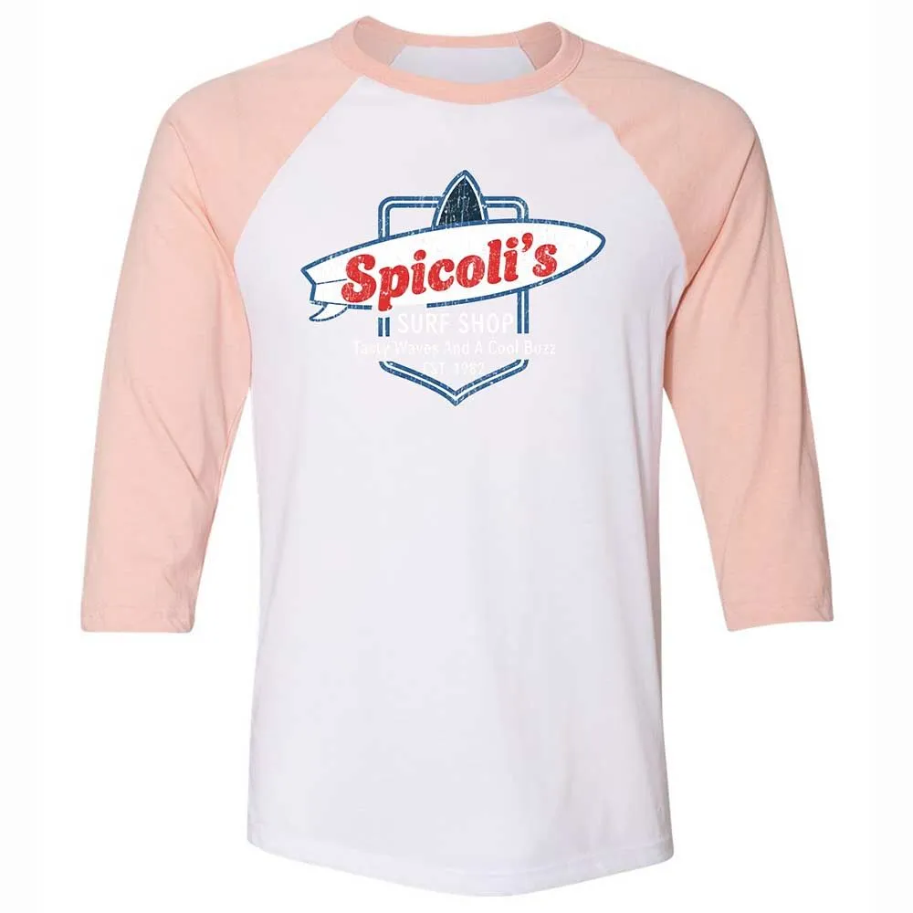 Unisex 3/4 Baseball Tee - SKS4PZQK - White/Heather Peach - 5