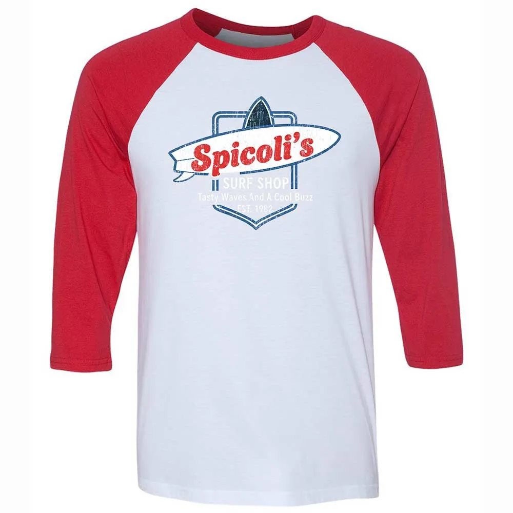 Unisex 3/4 Baseball Tee - SKS4PZQK - White/Red - 9
