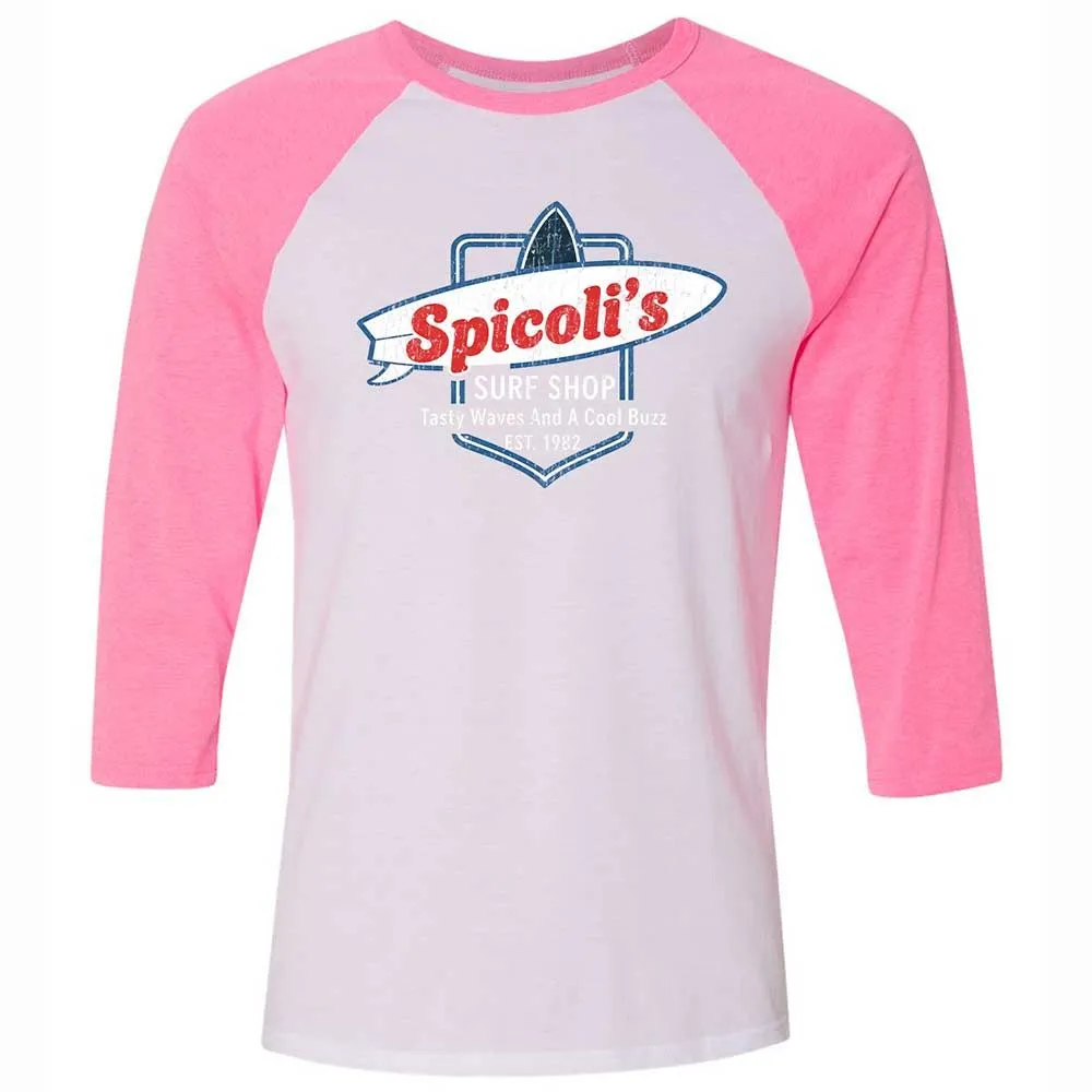 Unisex 3/4 Baseball Tee - SKS4PZQK - White/Neon Pink - 12