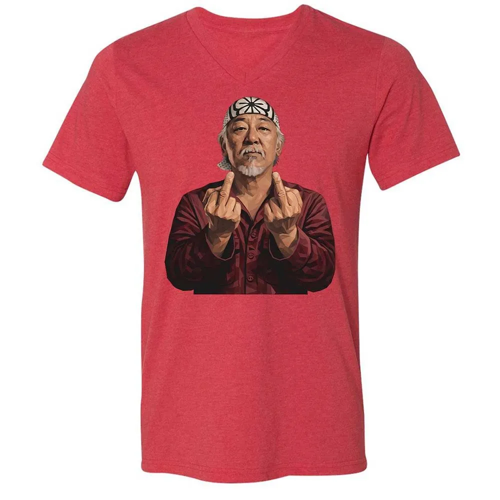 Unisex V-Neck T-Shirt - JS1MAWGU - Heather Red - 7