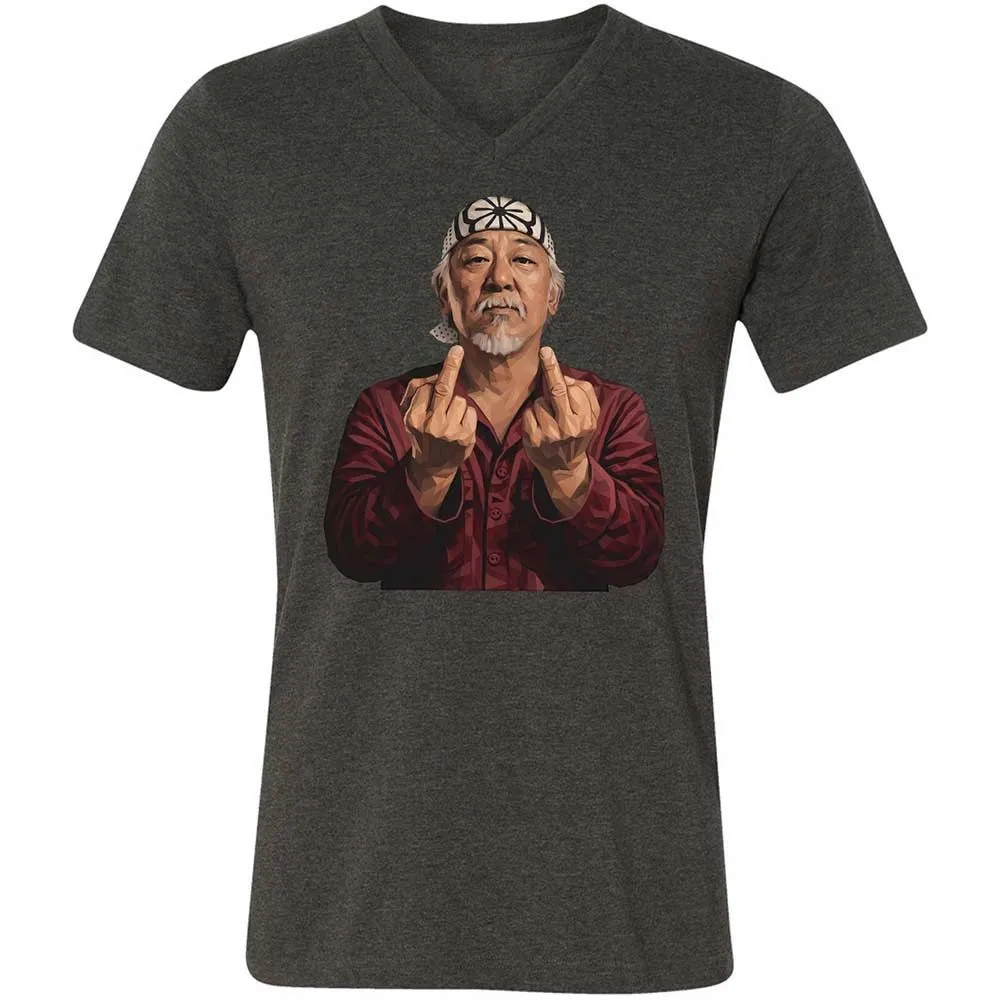 Unisex V-Neck T-Shirt - JS1MAWGU - Dark Grey Heather - 9