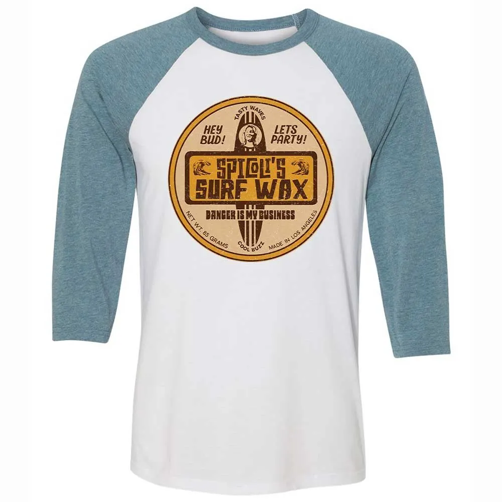 Unisex 3/4 Baseball Tee - Q3DE6R3Z - White/Denim - 3